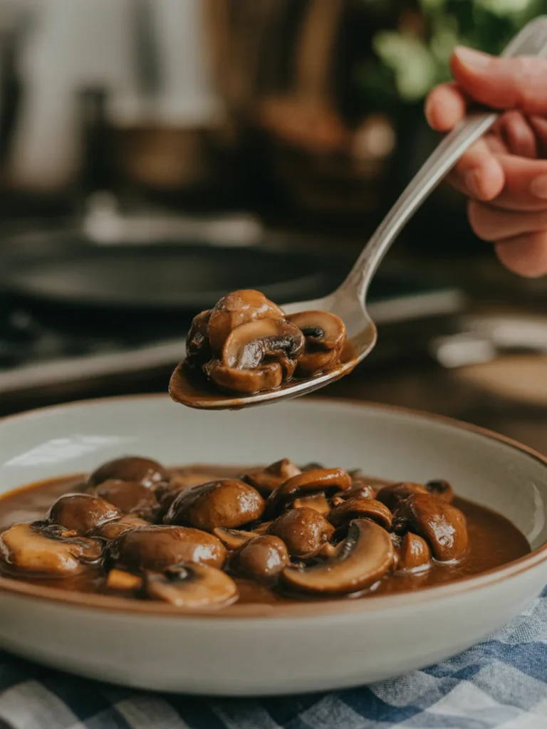 Slow Cooker Garlic Mushroom Recipe