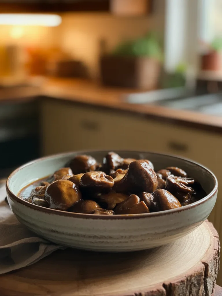 Slow Cooker Garlic Mushroom Recipe
